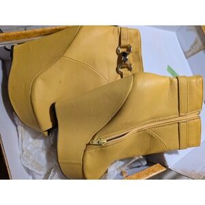 Talk chunky heel boots yellow size 11